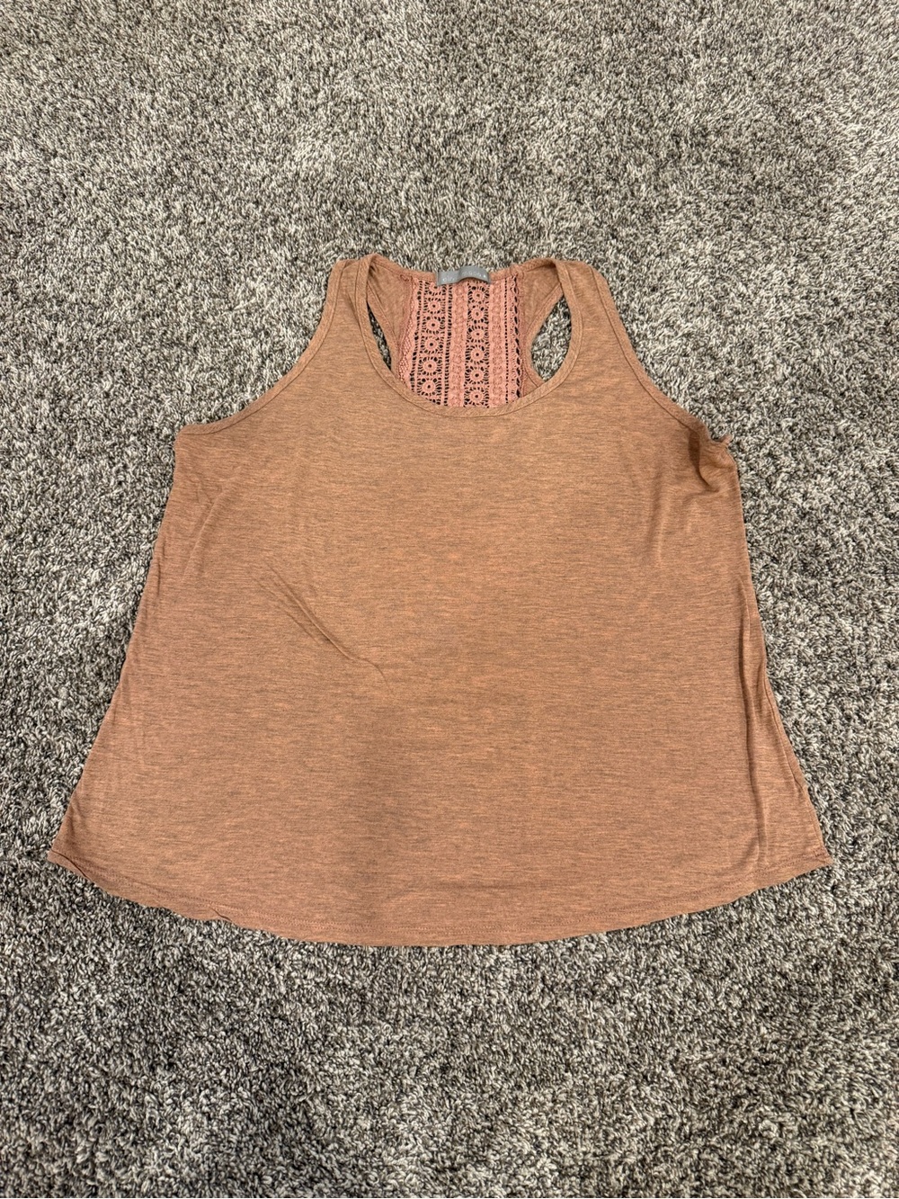 Olivia Moon Rust-Orange Crochet Racerback Tank